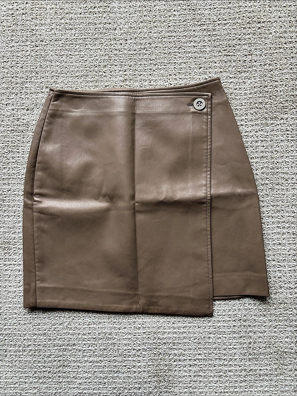 Babaton Vicinity Skirt Faux Leather Mini Skirt Brown Size 2